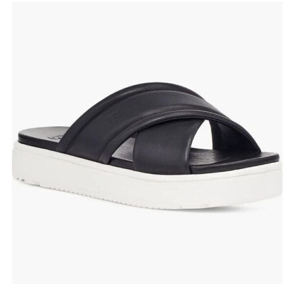 UGG Shoes - UGG® Women's Zayne Crossband Slide Sandals Black White